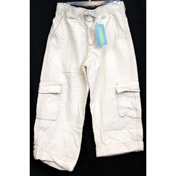 2008 Gymboree Global Surf Cargo Pants Light Khaki Casual sz 7 Boys Beach Roll up - Picture 1 of 9